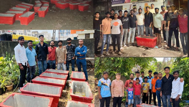 ઉનાળાની કાળઝાળ ગરમીમાં અબોલ જીવો પણ પોતાની તરસ છીપાવી શકે એ માટે વાપી એનિમલ રેસ્ક્યુ ટીમેં શરૂ કરી ‘જળ કુંડ સેવા’ 