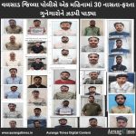 વલસાડ જિલ્લા પોલીસે એક મહિનામાં 30 નાસતા-ફરતા ગુનેગારોને ઝડપી પાડ્યા
