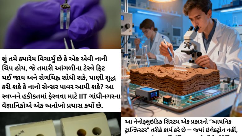 માટીમાંથી નેનોટેકનો ચમત્કાર: IIT ગાંધીનગરની ટીમે ‘લેબ-ઓન-અ-ચિપ’ ટેકનોલોજીની નવી વ્યાખ્યા લખી