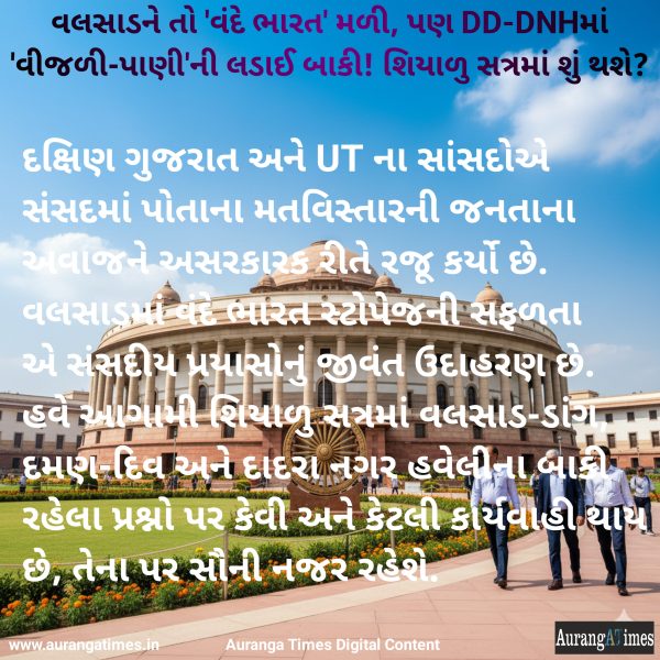 વલસાડને તો ‘વંદે ભારત’ મળી, પણ DD-DNHમાં ‘વીજળી-પાણી’ની લડાઈ બાકી! શિયાળુ સત્રમાં શું થશે?