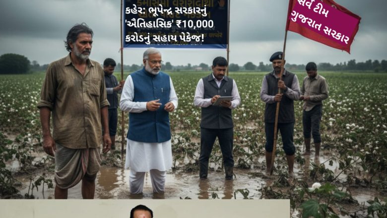 કમોસમી વરસાદનો કહેર: ભૂપેન્દ્ર સરકારનું ‘ઐતિહાસિક’ ₹10,000 કરોડનું સહાય પેકેજ! ખેડૂતોને કેટલી રાહત? જાણો, શું છે પેકેજની હકીકત!